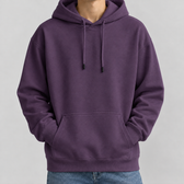 Christoph Relaxed Cotton Hoodie - Purple