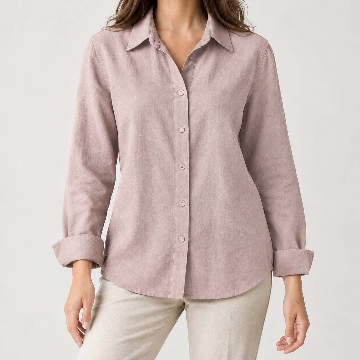 Hedwig Cotton Linen Shirt - Pink