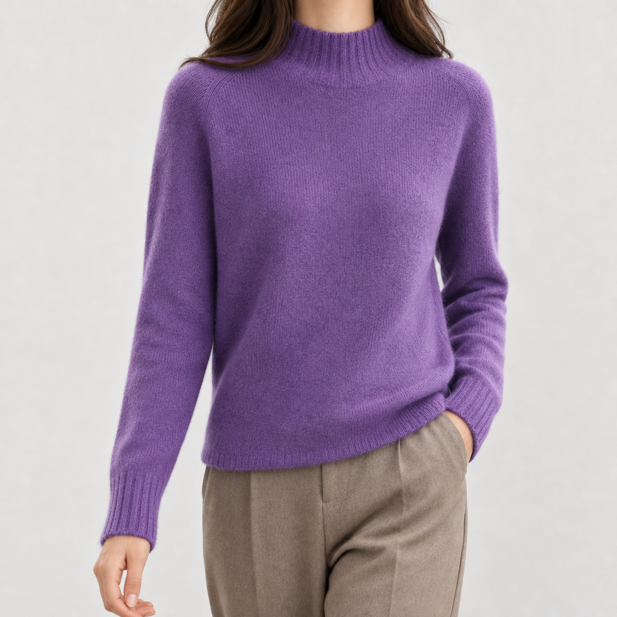 Laure Cashmere Sweater - Purple