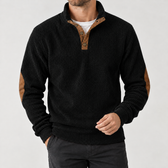 Beat Ribbed Pullover Jacket - Black