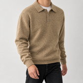 Arnaldur Polo Sweater - Yellow Brown