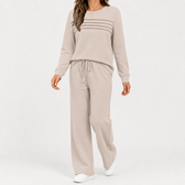Marcella Pleated Lounge Set - Beige