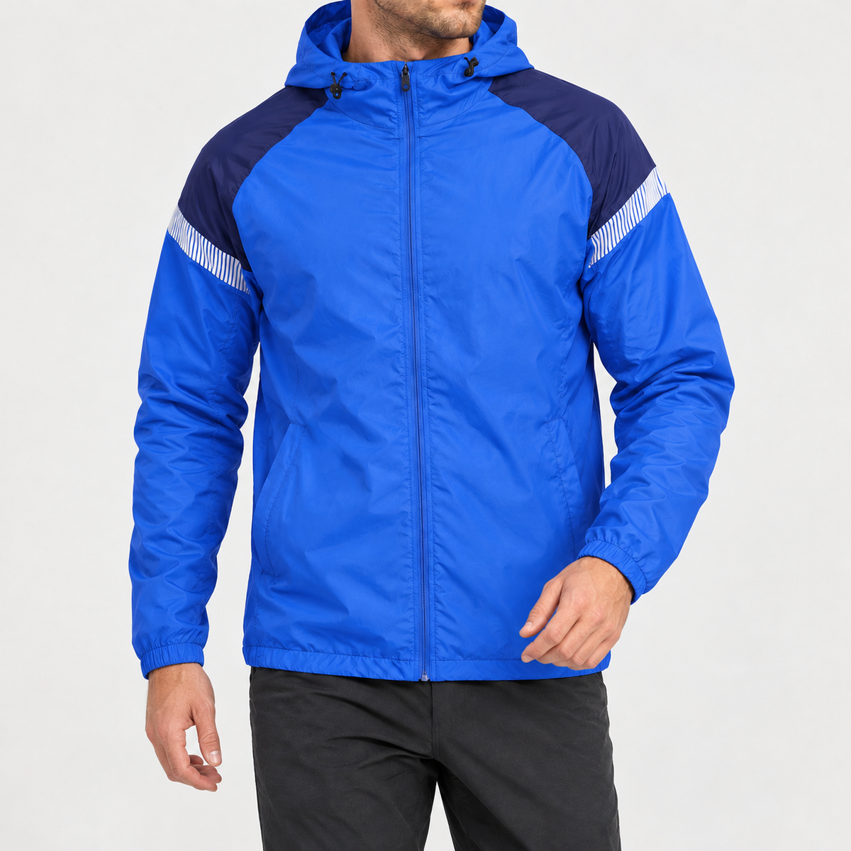 Rasmus Hooded Windbreaker Jacket - Royal Blue
